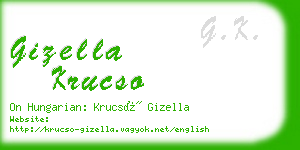 gizella krucso business card